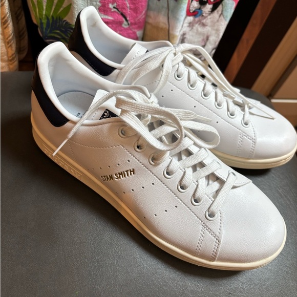Adidas Stan Smith White and Navy Sneakers M 7.5 - Picture 9 of 9